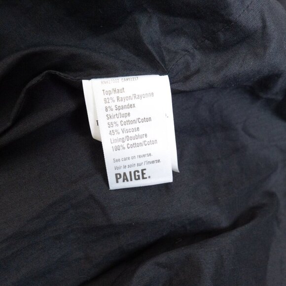 Paige Samosa Dress Midi Tiered Soft Ribbed Knit Black - Picture 15 of 16